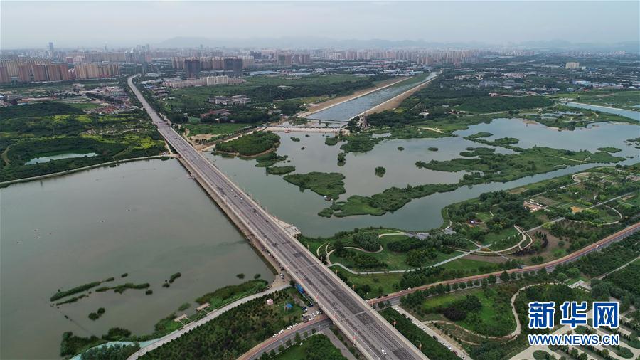 河北石家庄:滹沱河生态治理现美景