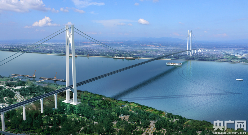 国内最大跨度悬索桥开工建设