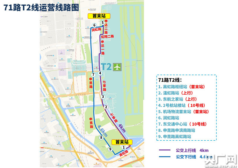 71路t2线开通运营 与虹桥机场2号航站楼无缝衔接