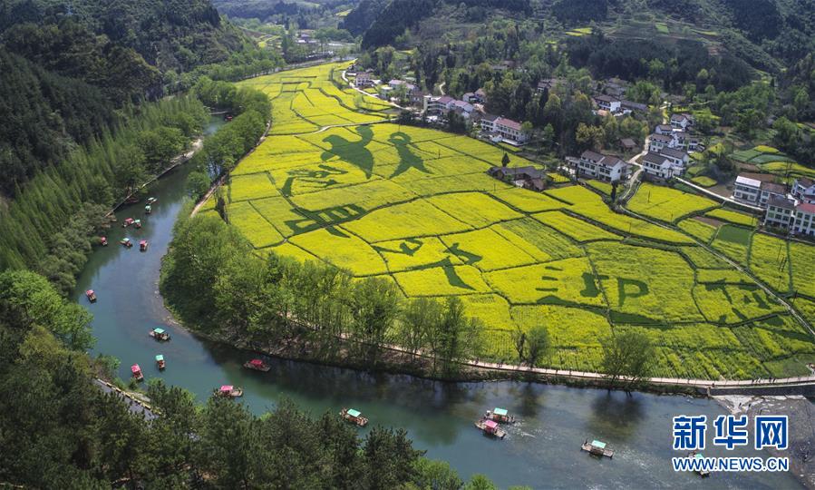 汉中市勉县元墩镇龙湾观花点(3月31日无人机航拍).