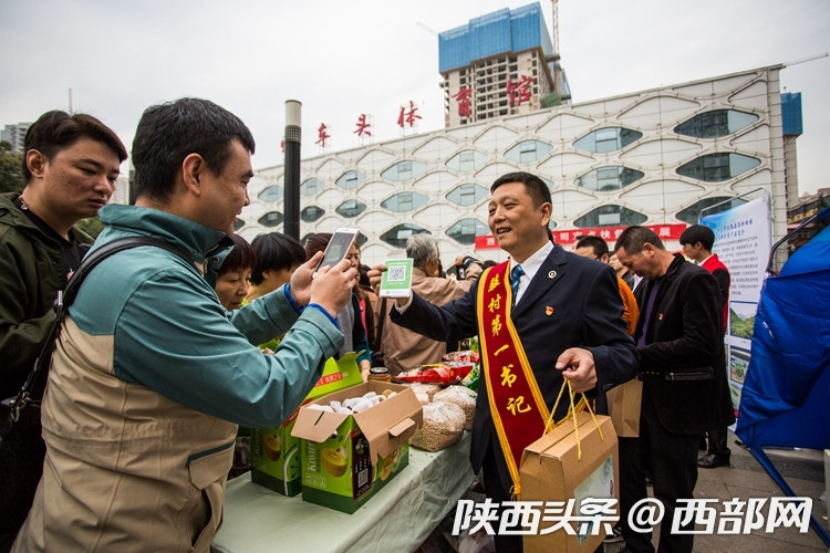 社会管理      勉县漆树坝镇唐家坝村扶贫第一书记秦海斌正在向认购土