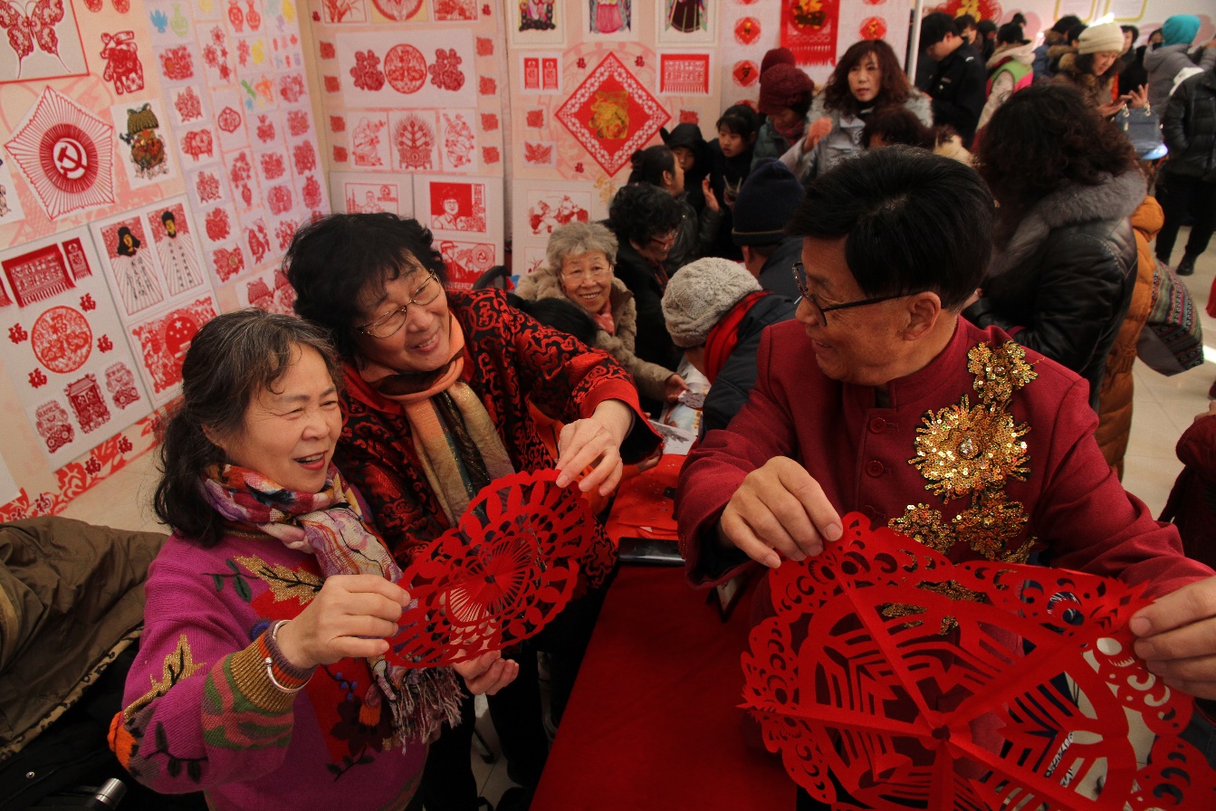 记忆里的年味儿 天津市河西区越秀路街举办"春节年俗文化超市"活动